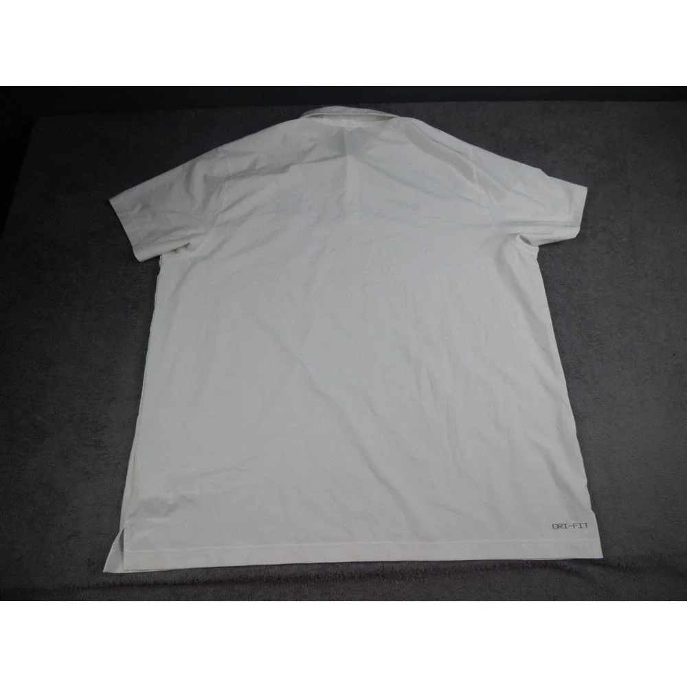 Nike Duke Blue Devils Dri-FIT Polo Shirt Mens 3XL White Blue 02F8-10A 12598